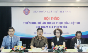 Hội thảo triển khai đề án trang phục của luật sư khi tham gia phiên tòa缩略图