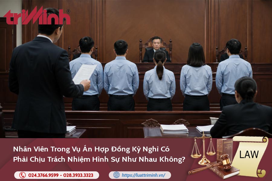 Nhân viên trong vụ án hợp đồng kỳ nghỉ có phải chịu trách nhiệm hình sự như nhau không?缩略图